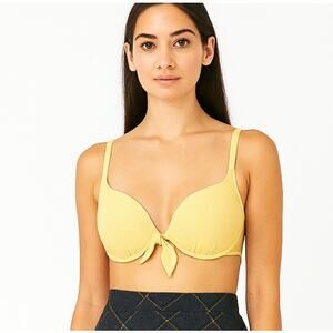 NWT 38DD sunflower yellow light lift swim bra top full coverage NEW bikini top